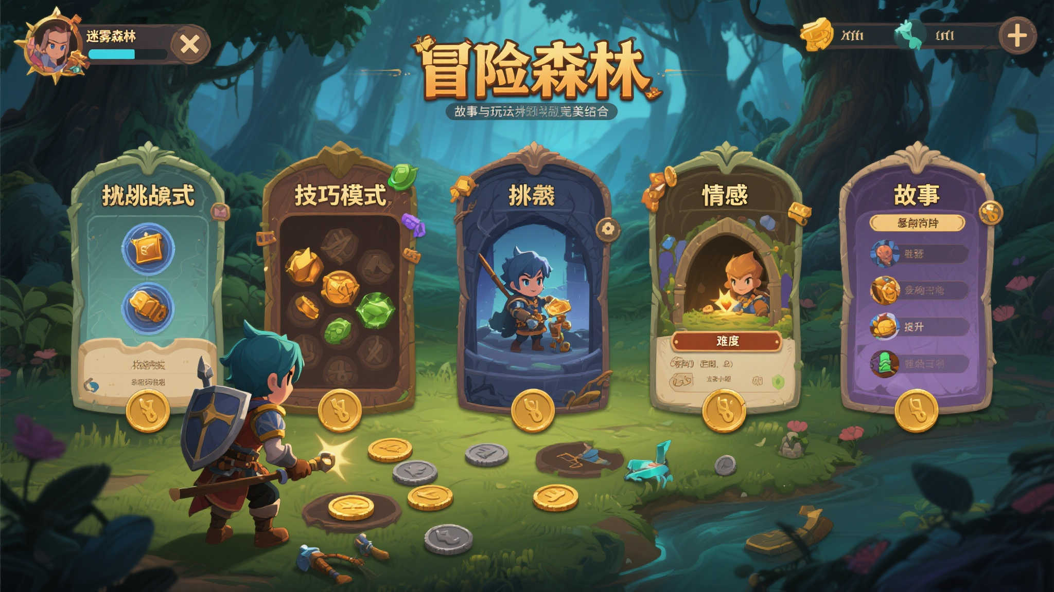 冒险章节：故事与玩法的完美结合
如果说